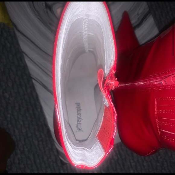 Red Pointed Toe Booties - Picture 8 of 10